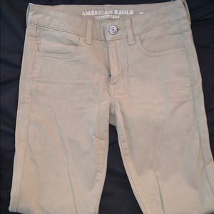 AE Khaki Jeggings